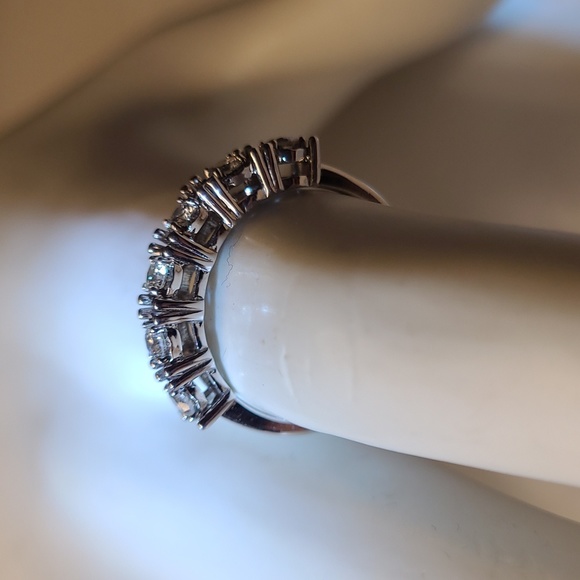 Wedding ring 14K wight Gold Natural Dimond 💍 for Women Color F-H - Picture 6 of 7